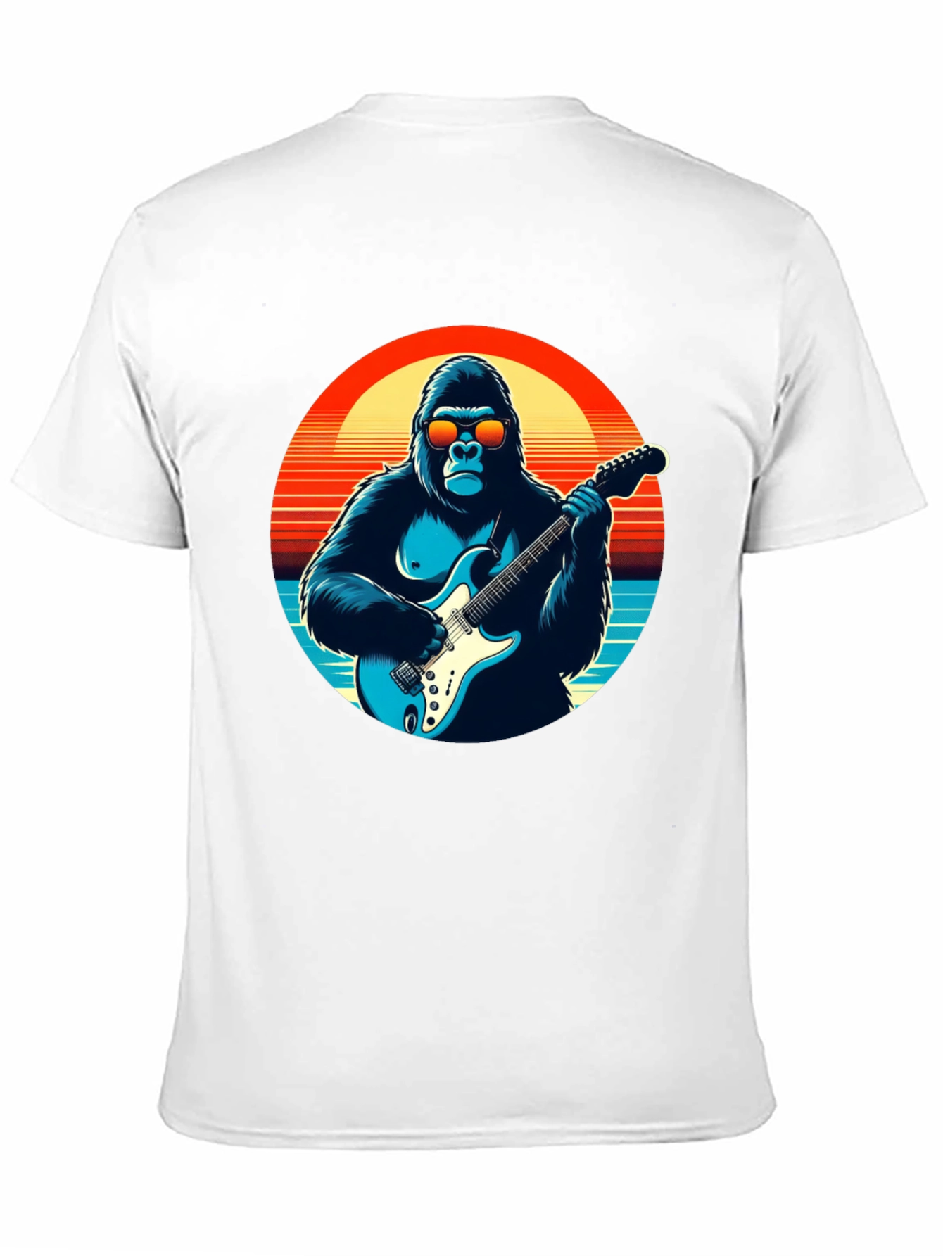 Cool Gorilla Guitarist Graphic Tee