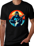 Cool Gorilla Guitarist Graphic Tee