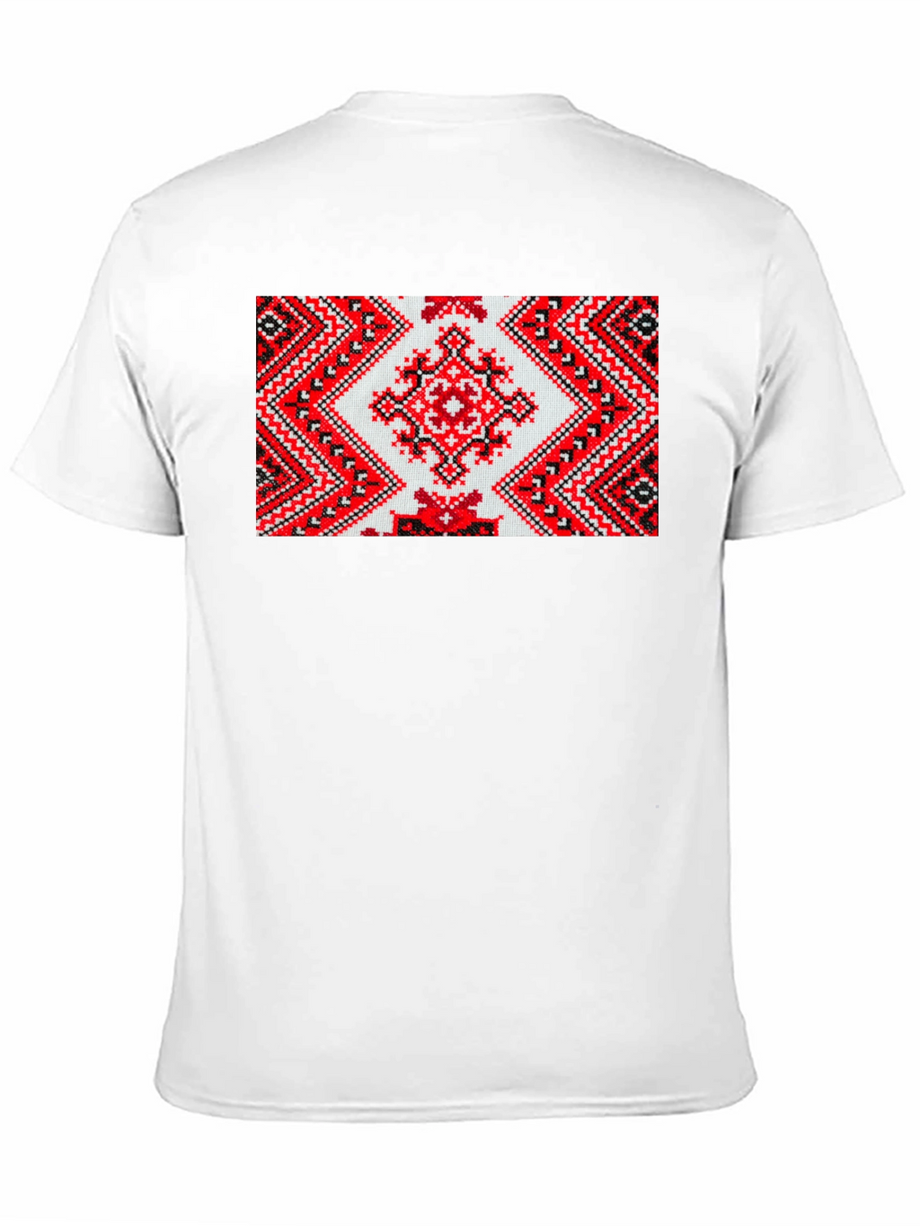Embroidered Pattern Black T-Shirt