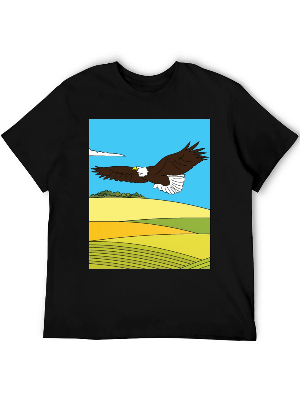 Eagle Landscape Graphic Tee - Black