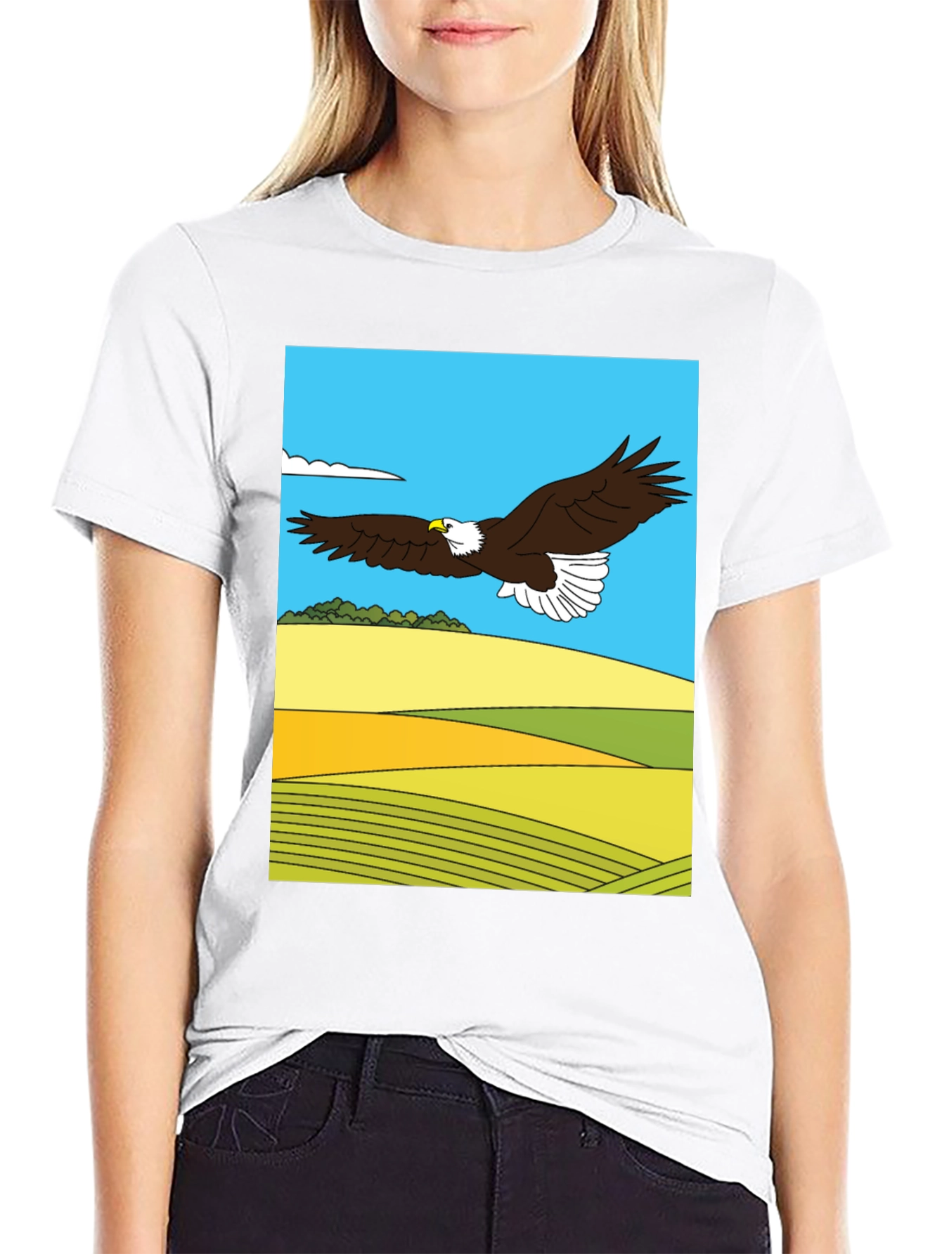 Eagle Landscape Graphic Tee - Black