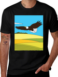 Eagle Landscape Graphic Tee - Black