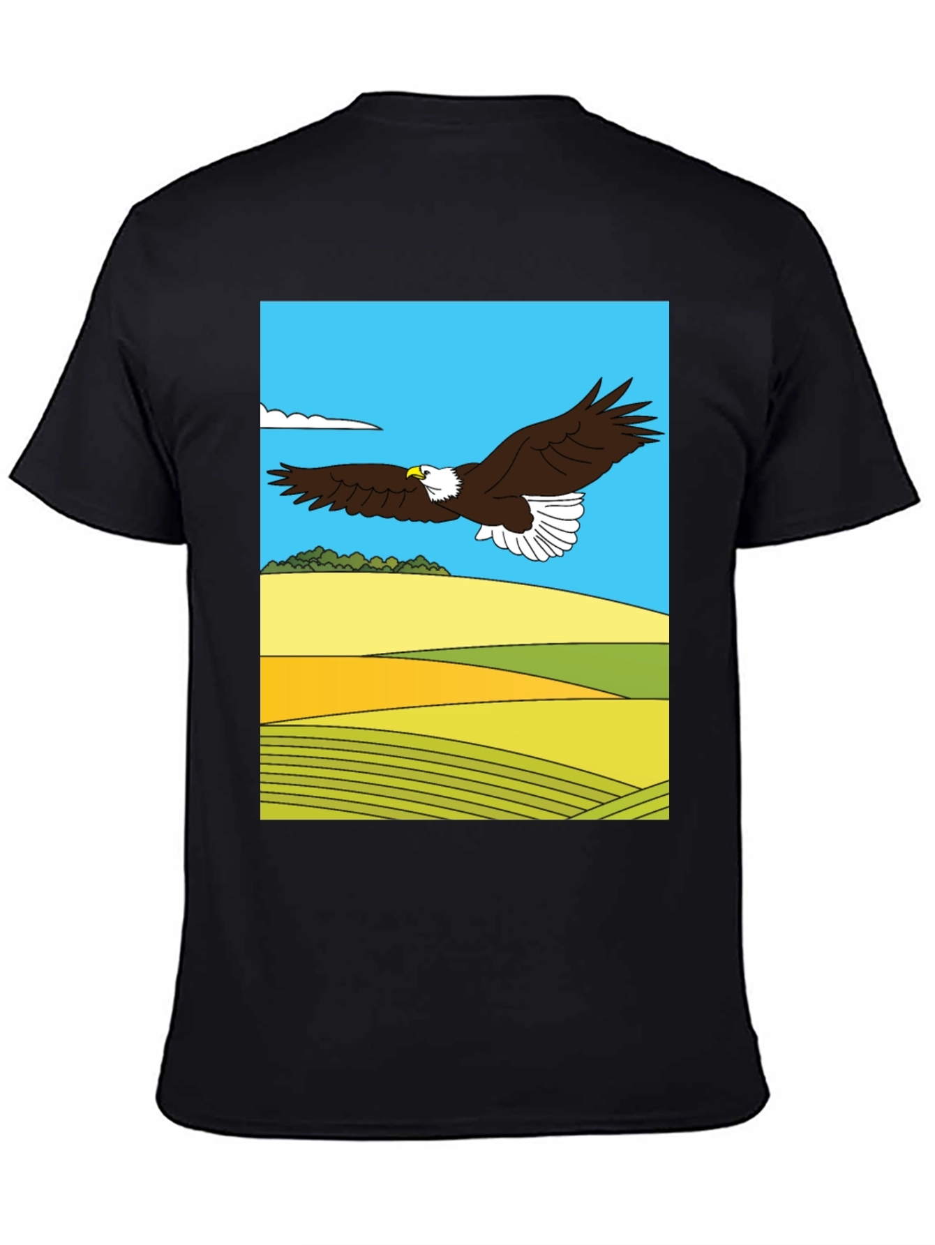 Eagle Landscape Graphic Tee - Black