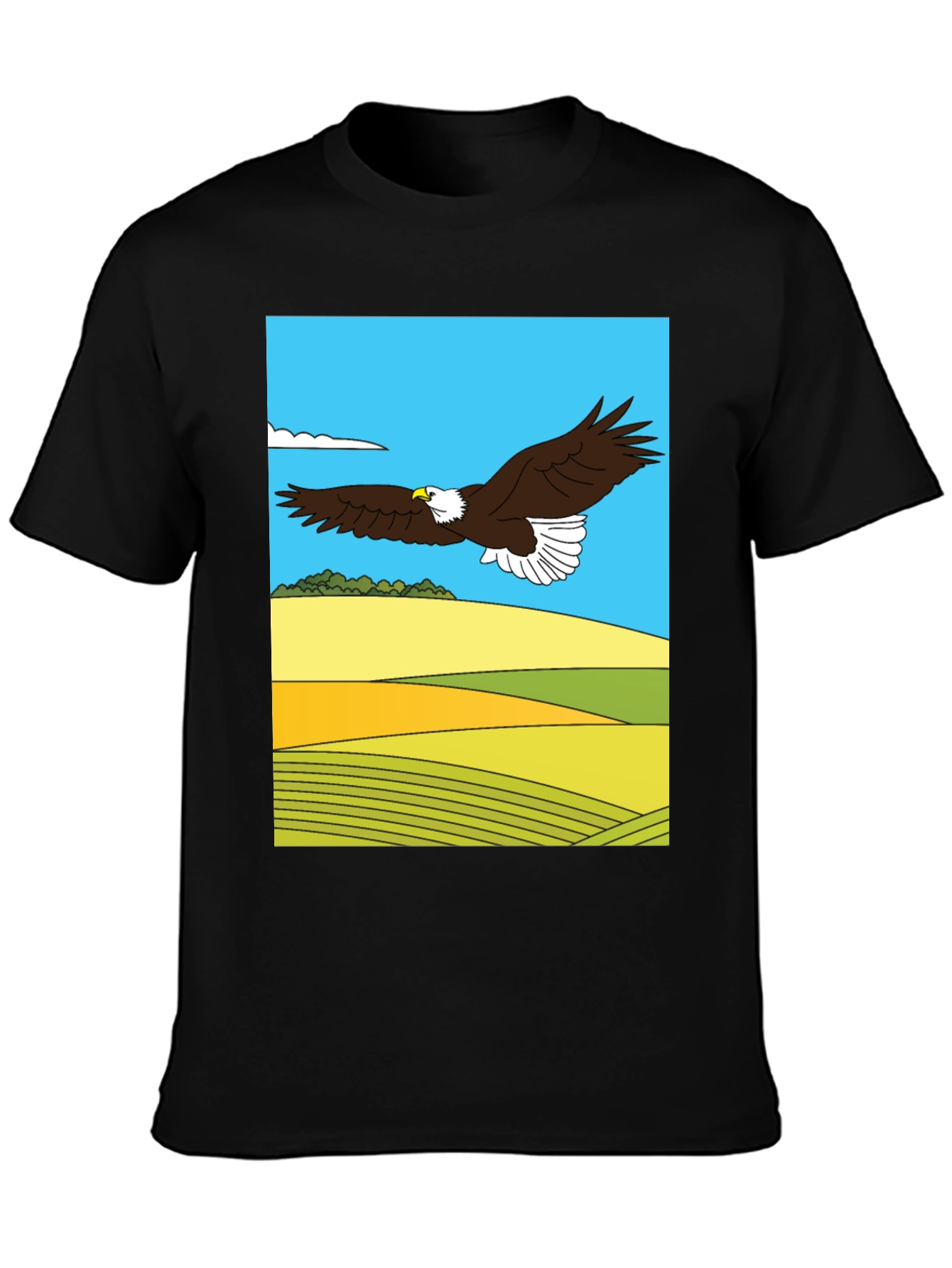 Eagle Landscape Graphic Tee - Black