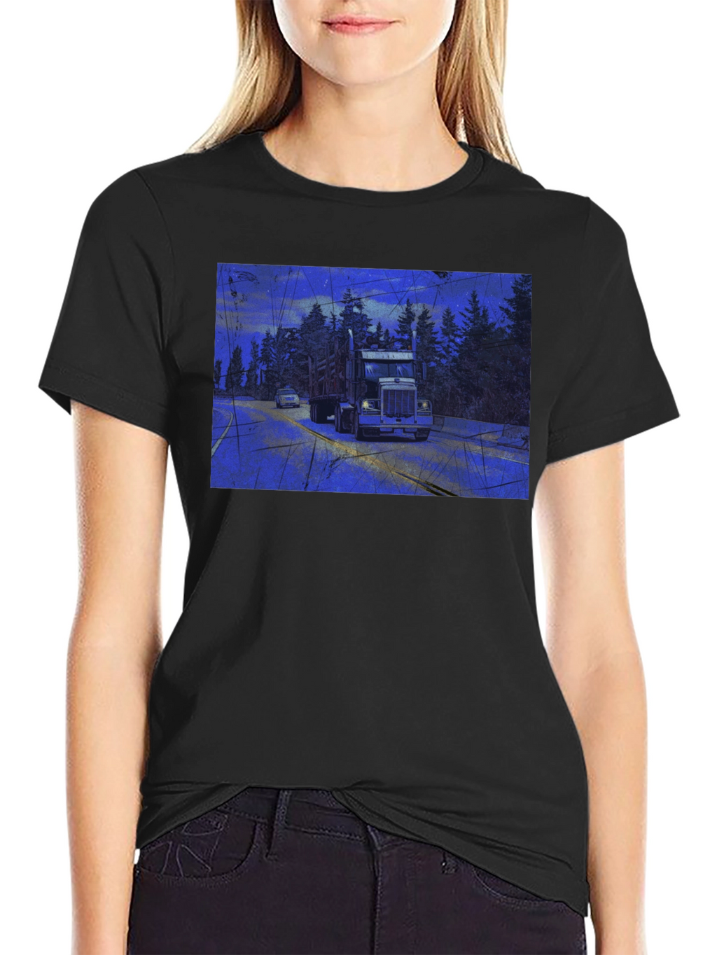 Truck Graphic Tee - Night Drive Design