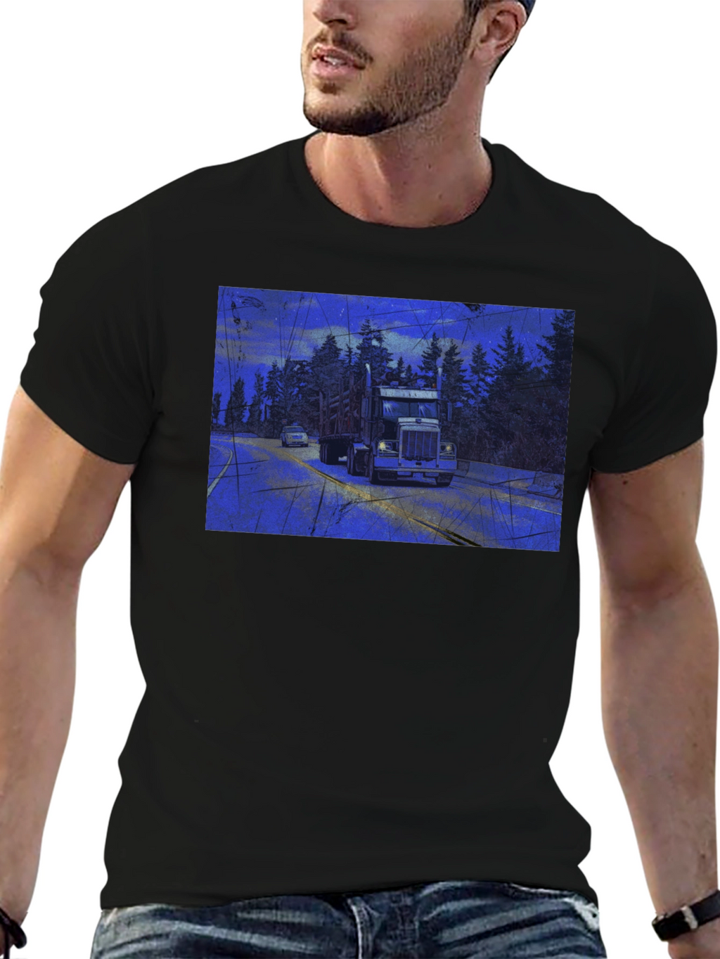 Truck Graphic Tee - Night Drive Design