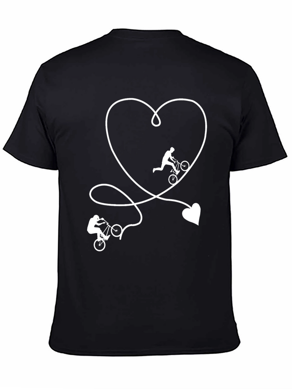 Biker Heart T-Shirt - Love Mountain Biking Tee