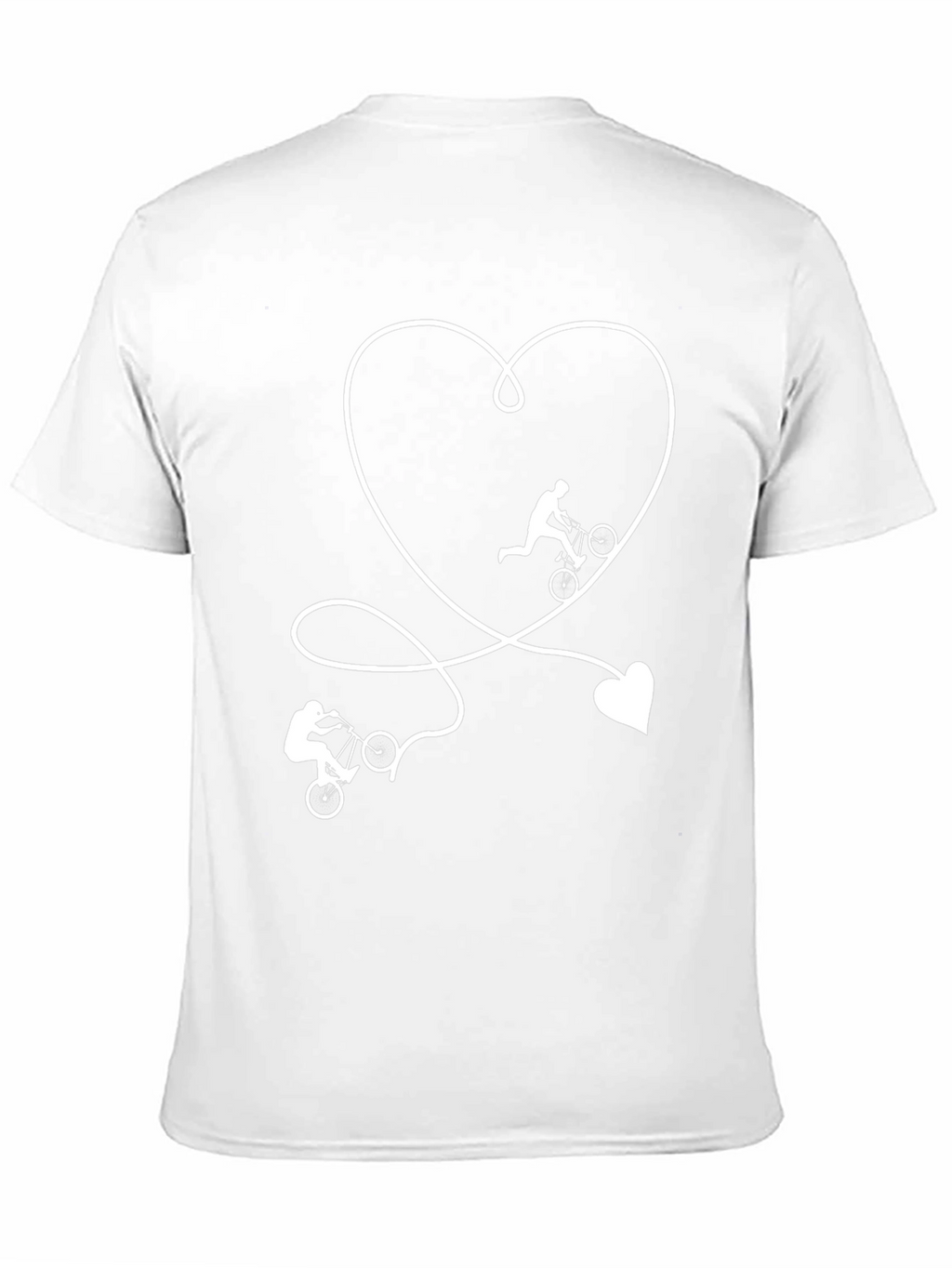 Biker Heart T-Shirt - Love Mountain Biking Tee