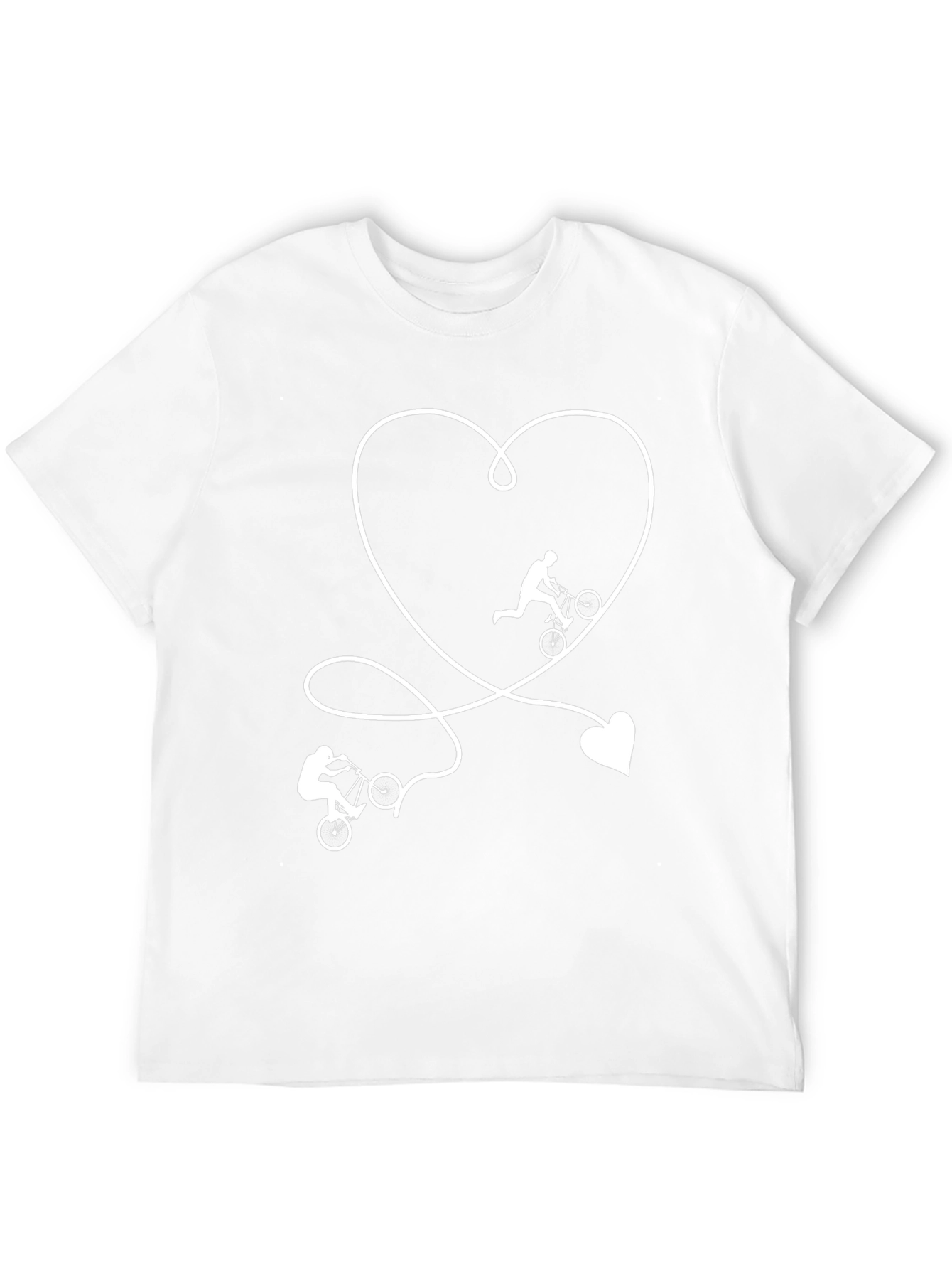 Biker Heart T-Shirt - Love Mountain Biking Tee