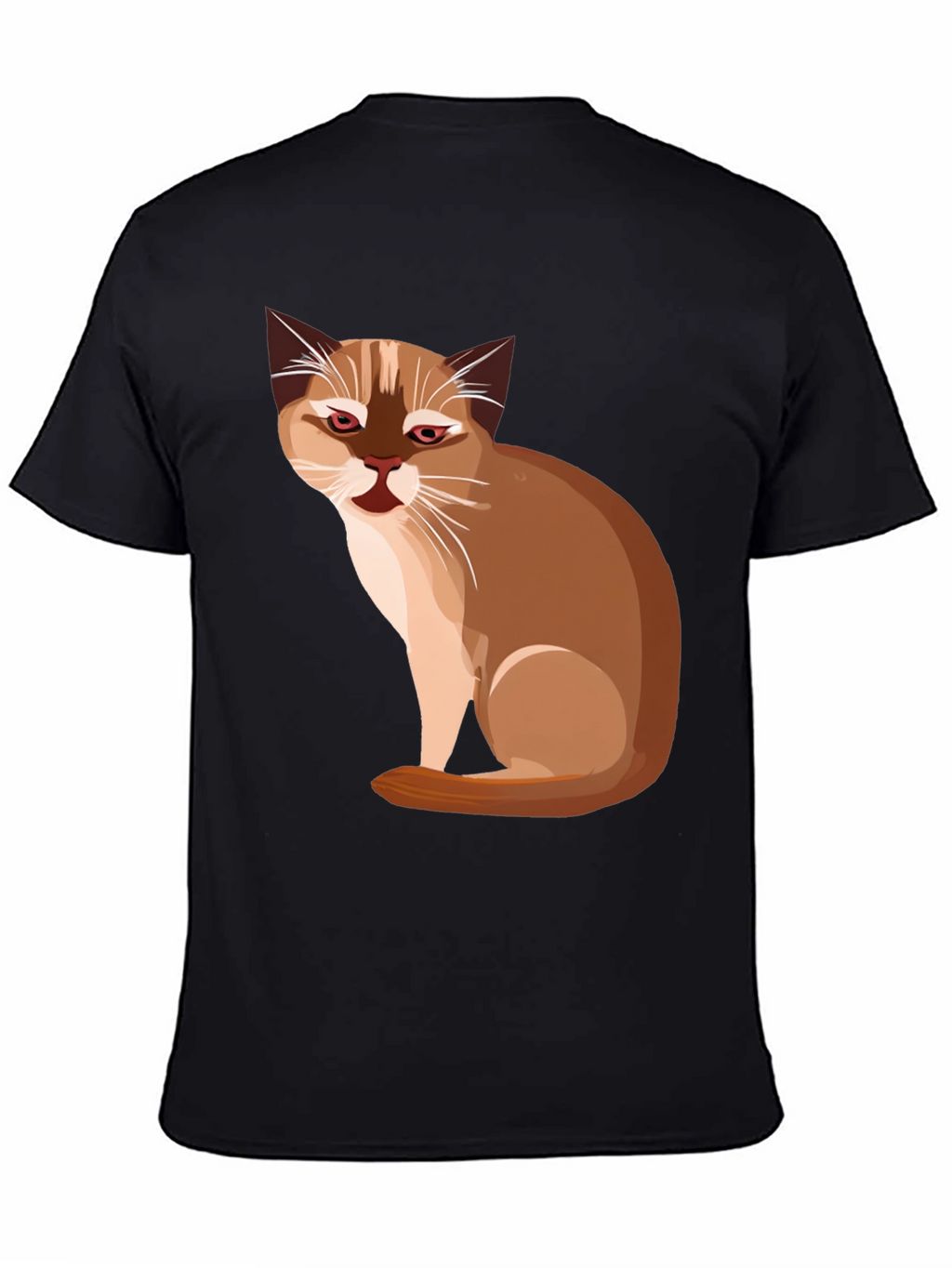 Cat Graphic Black T-Shirt