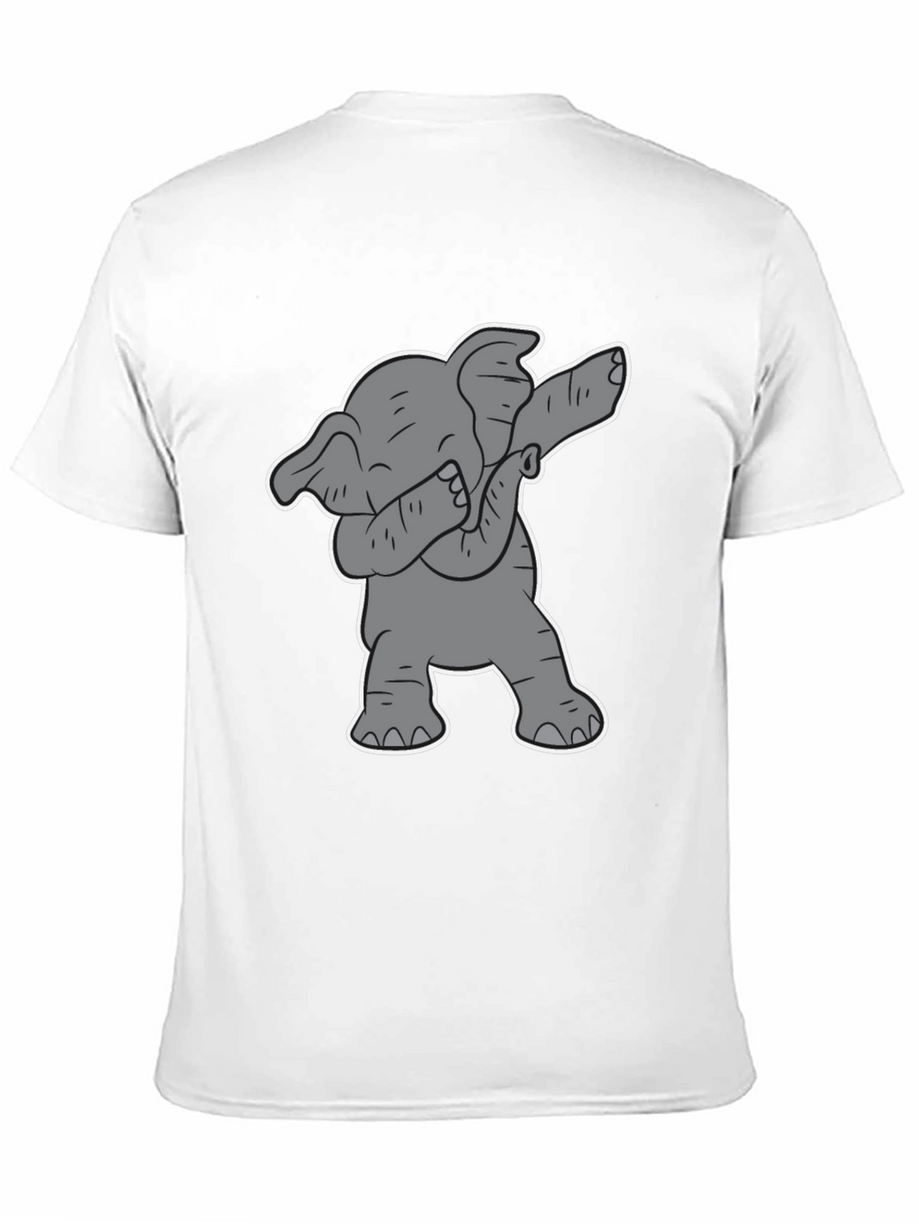 Dabbing Elephant Graphic Tee - Black Cotton Shirt