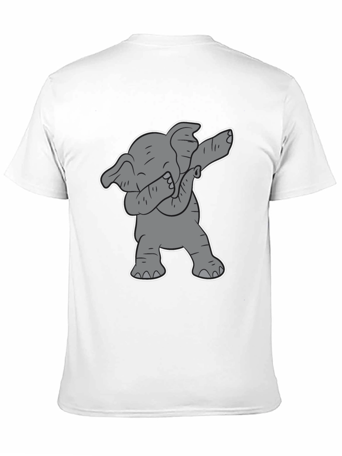 Dabbing Elephant Graphic Tee - Black Cotton Shirt