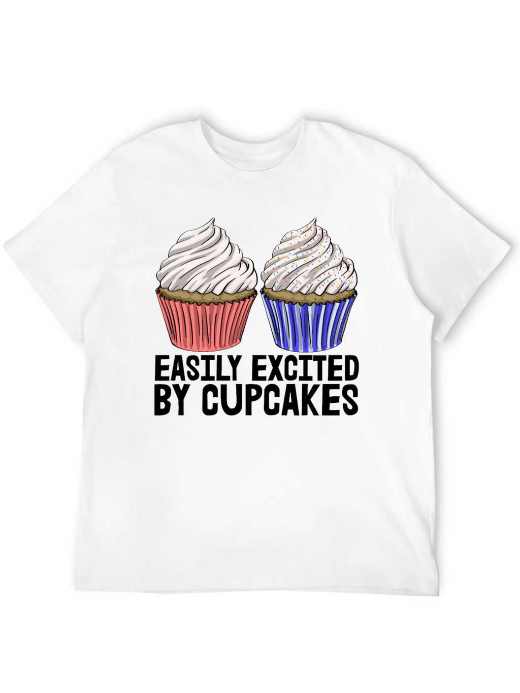 Easily Excited by Cupcakes Graphic Tee