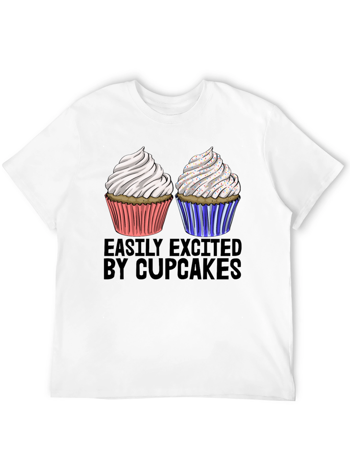 Easily Excited by Cupcakes Graphic Tee