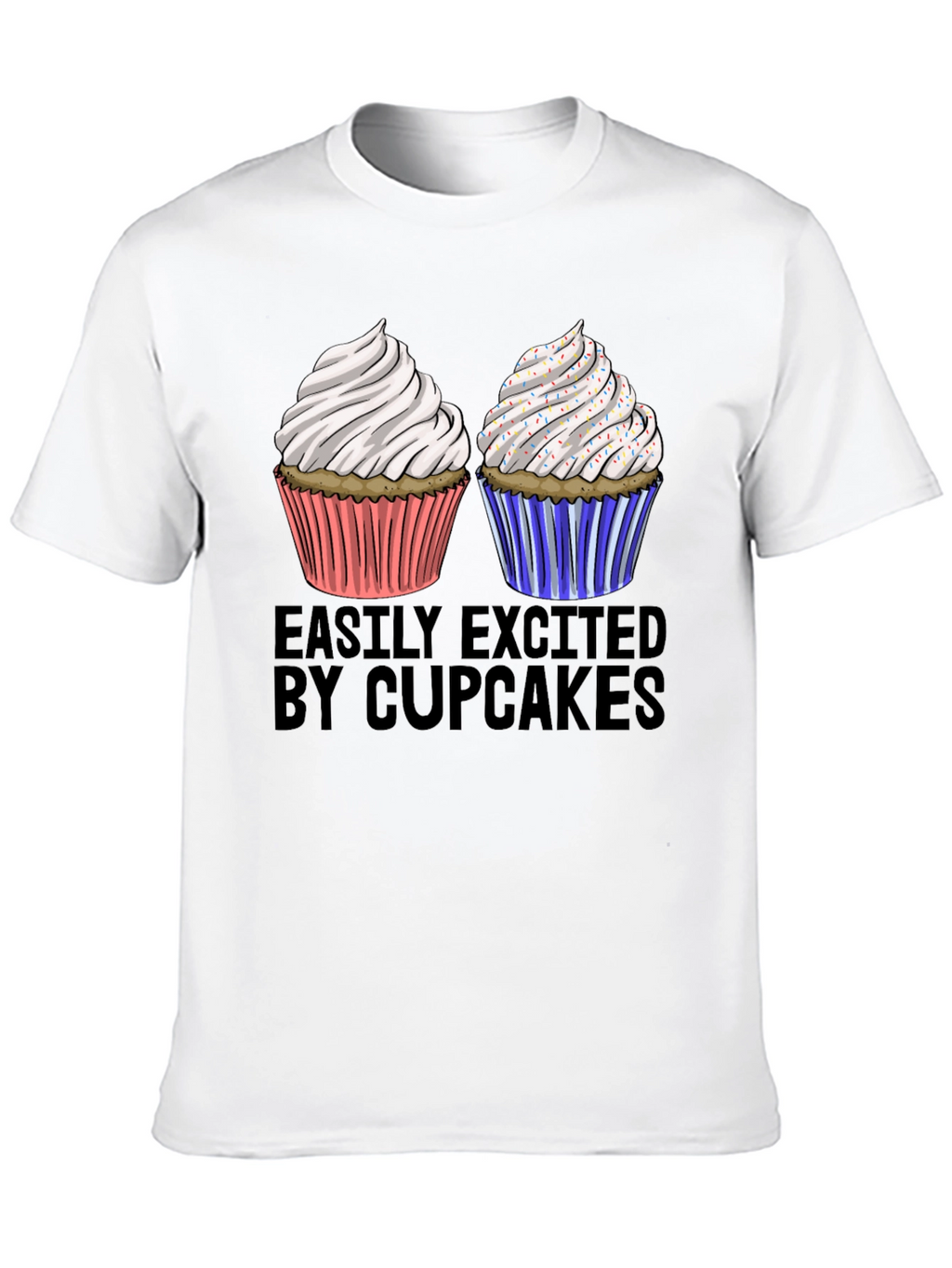 Easily Excited by Cupcakes Graphic Tee