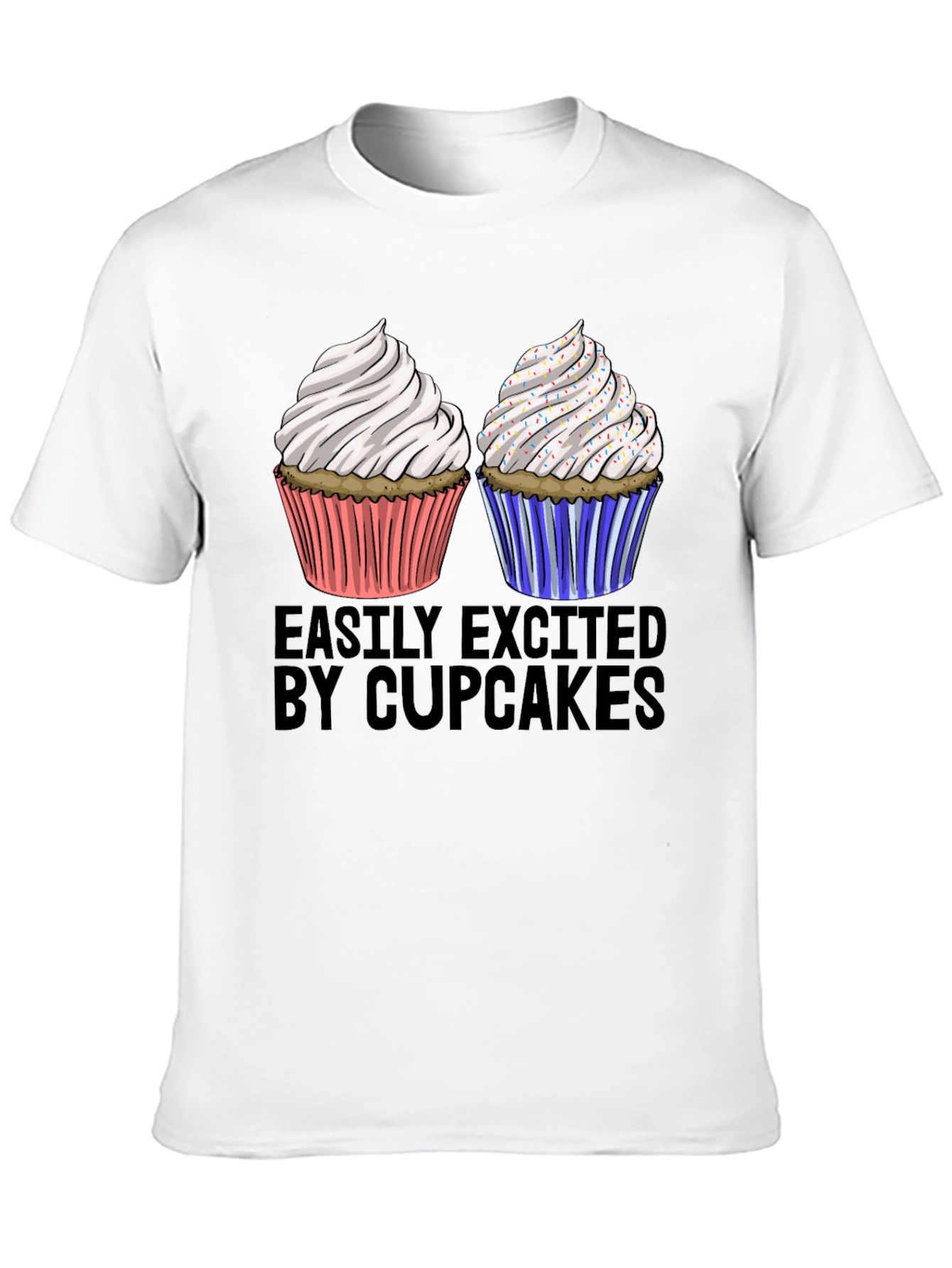Easily Excited by Cupcakes Graphic Tee