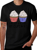 Easily Excited by Cupcakes Graphic Tee