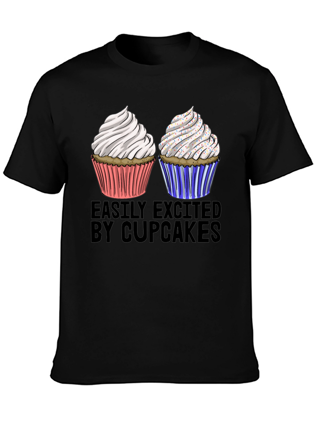 Easily Excited by Cupcakes Graphic Tee