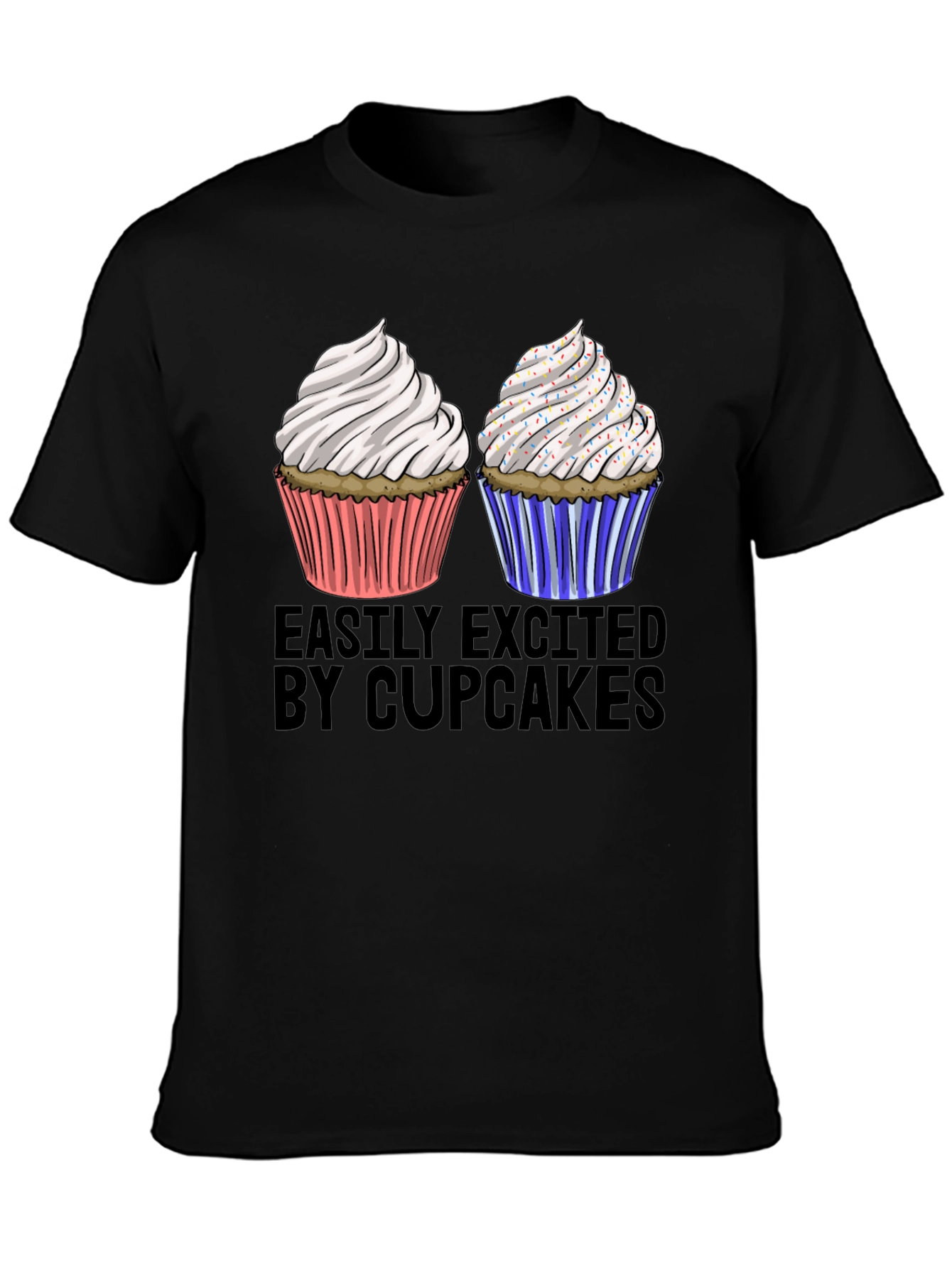 Easily Excited by Cupcakes Graphic Tee