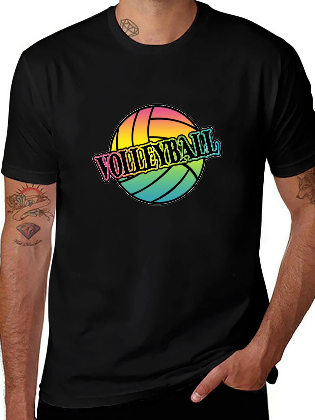 Volleyball Graphic T-Shirt - Trendy Sportswear