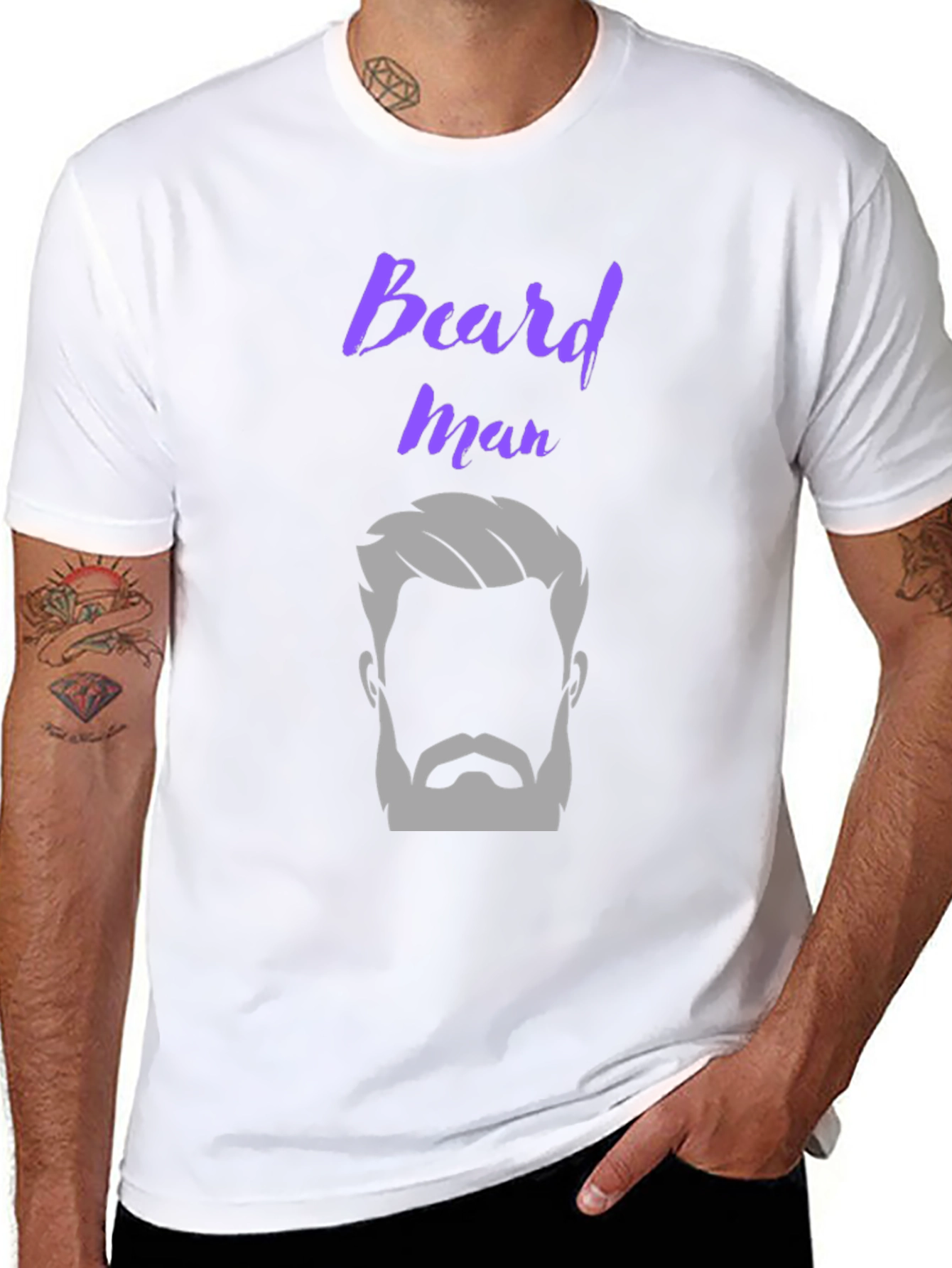 Beard Man Graphic T-Shirt Stylish Design