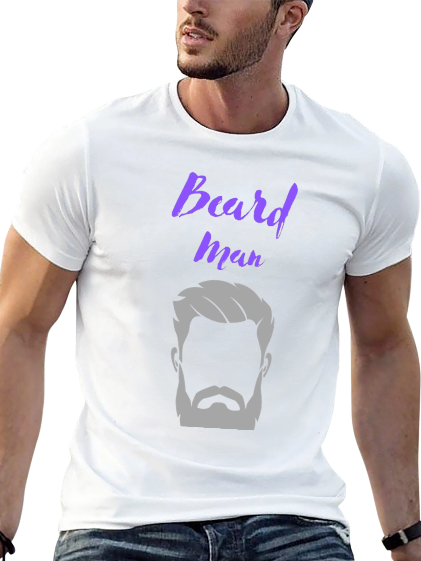 Beard Man Graphic T-Shirt Stylish Design