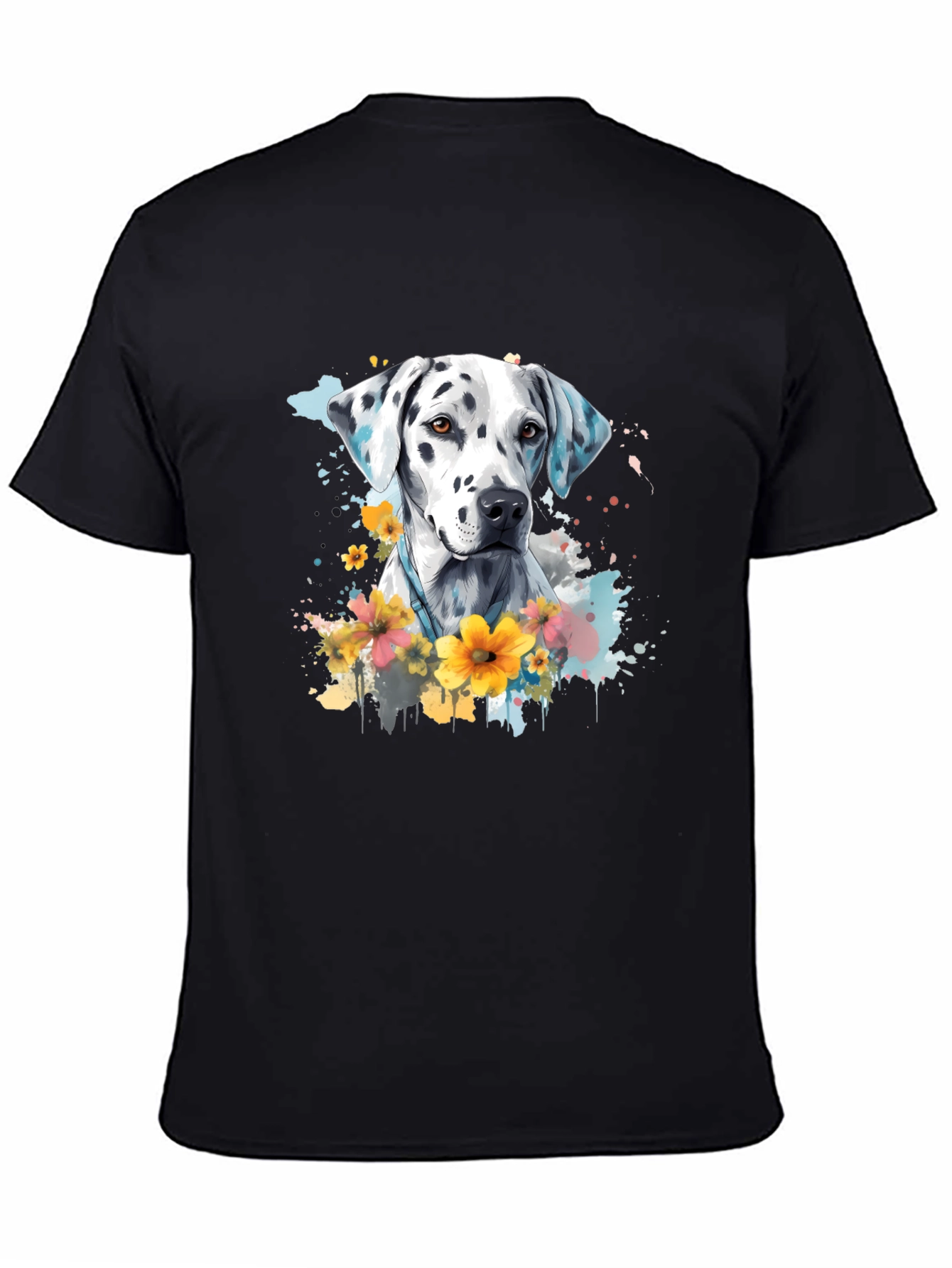 Dalmatian Dog Floral T-Shirt