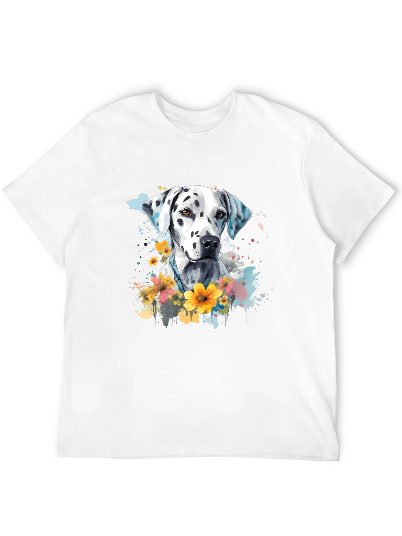 Dalmatian Dog Floral T-Shirt