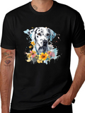 Dalmatian Dog Floral T-Shirt
