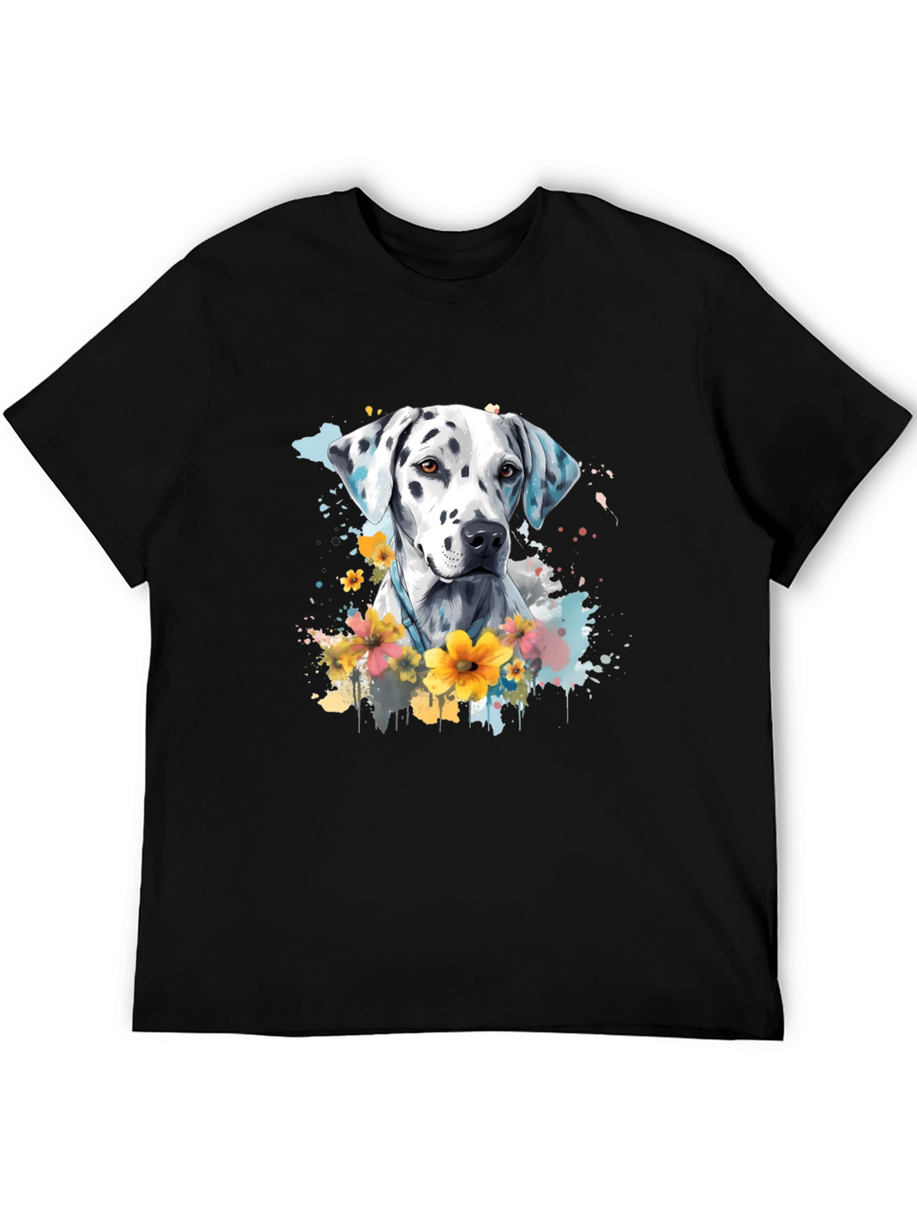 Dalmatian Dog Floral T-Shirt