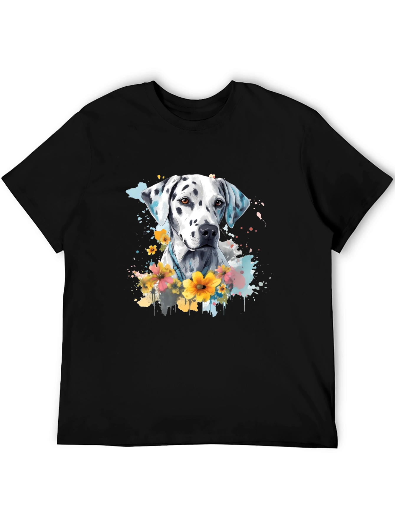 Dalmatian Dog Floral T-Shirt
