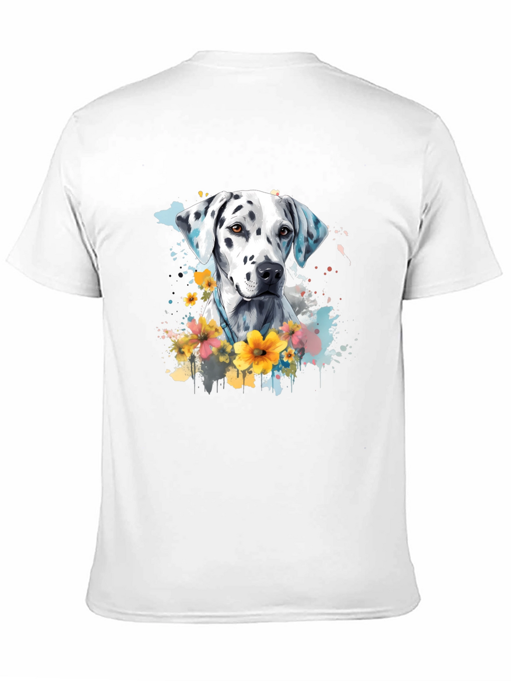 Dalmatian Dog Floral T-Shirt