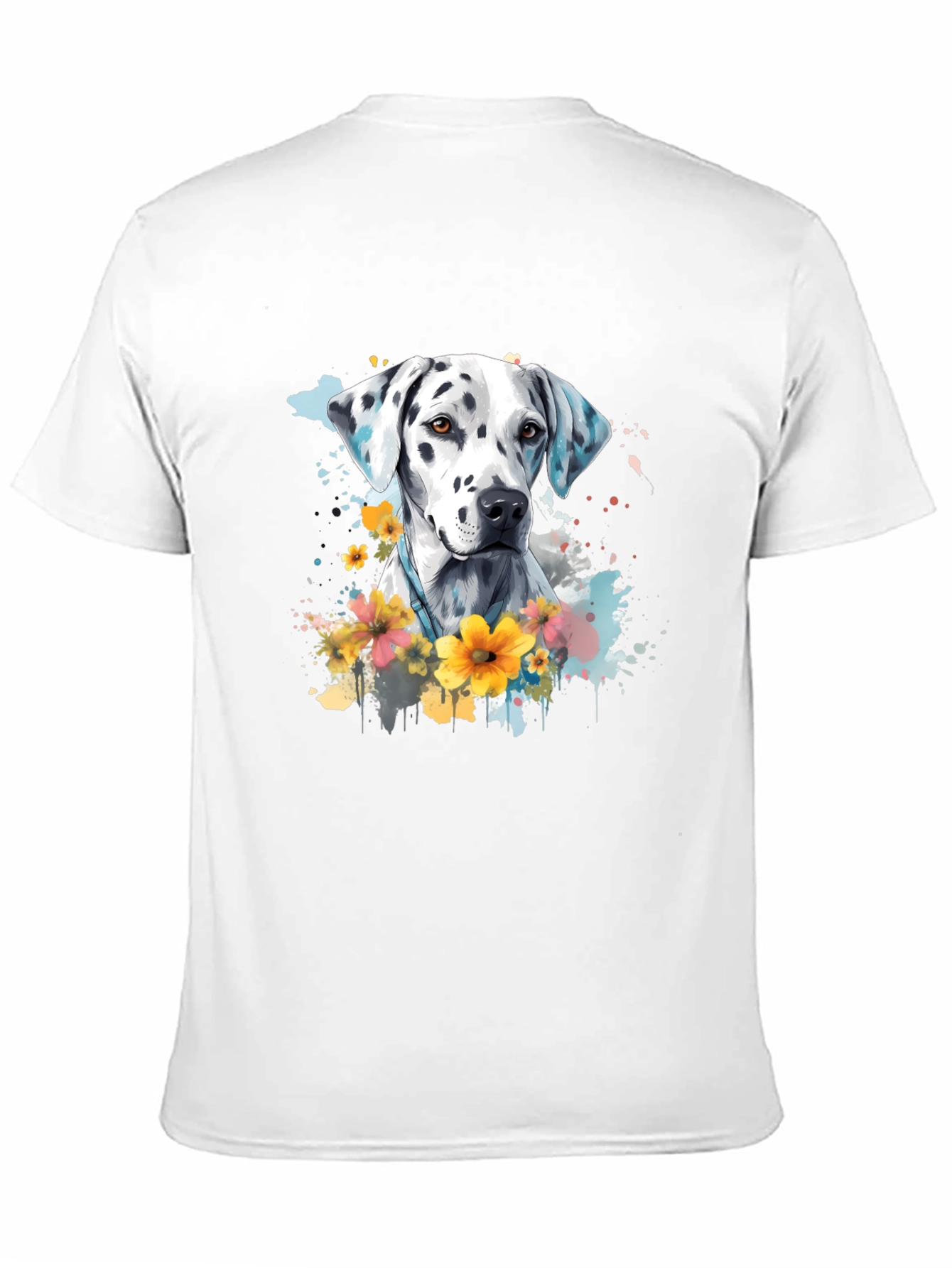 Dalmatian Dog Floral T-Shirt