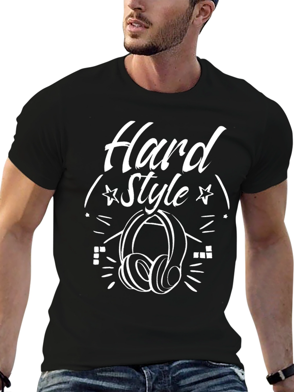 Hardstyle Headphones Graphic Tee - Black