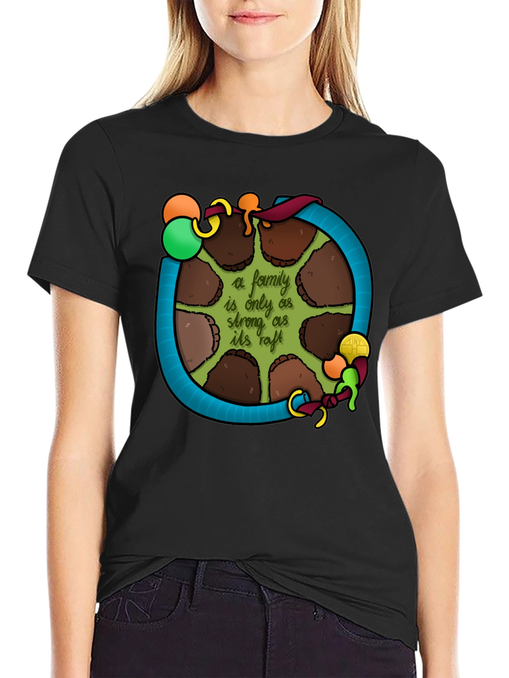 Family Raft T-Shirt: Strength in Unity