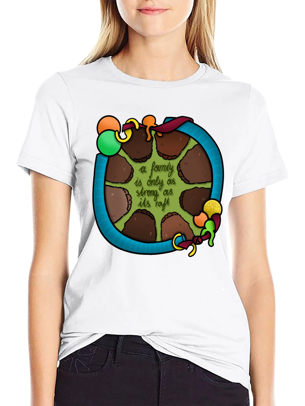 Family Raft T-Shirt: Strength in Unity