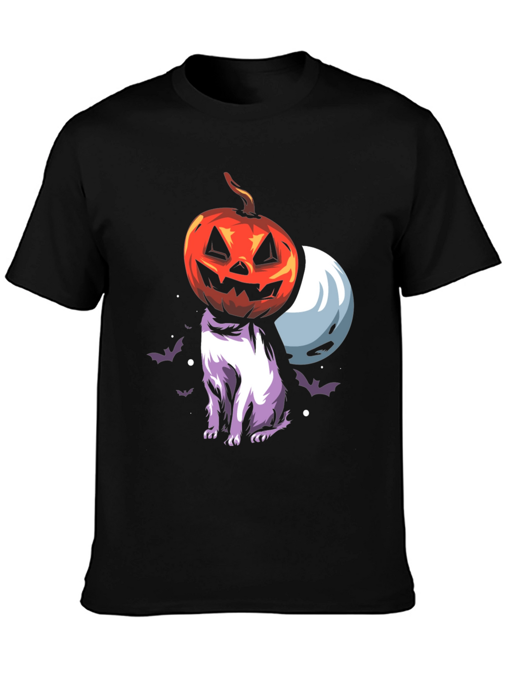 Halloween Pumpkin Cat T-Shirt - Spooky Season Tee