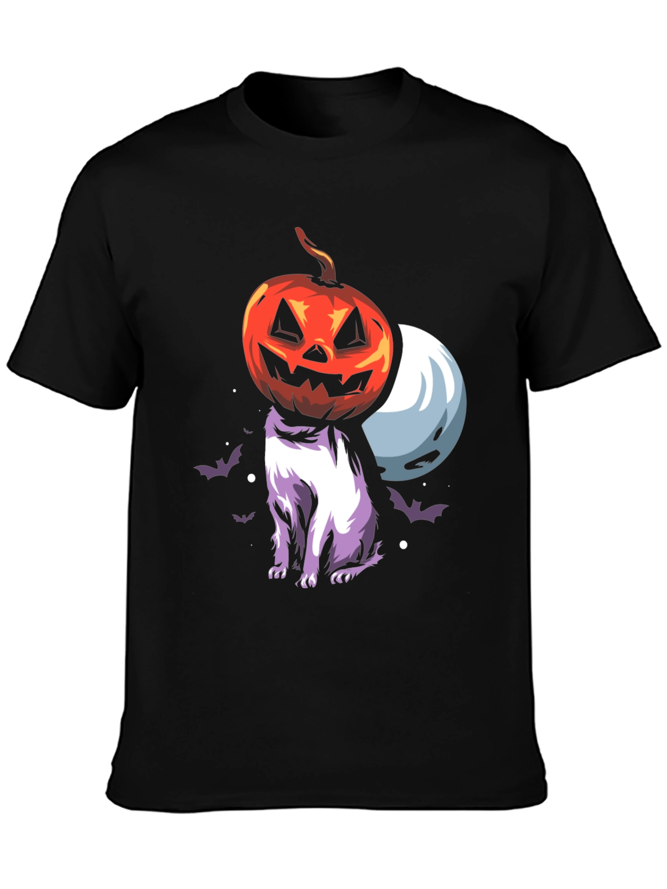 Halloween Pumpkin Cat T-Shirt - Spooky Season Tee
