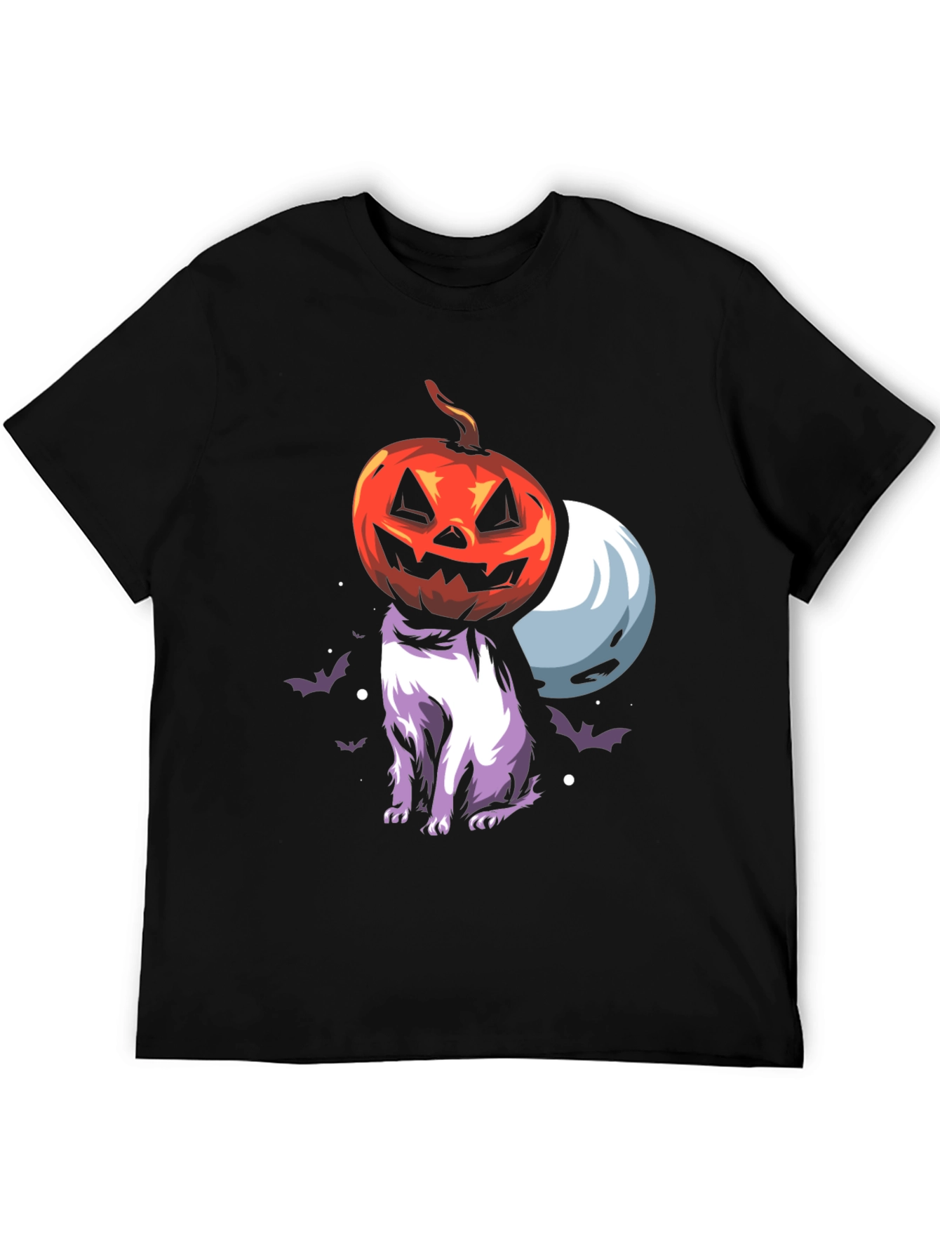 Halloween Pumpkin Cat T-Shirt - Spooky Season Tee