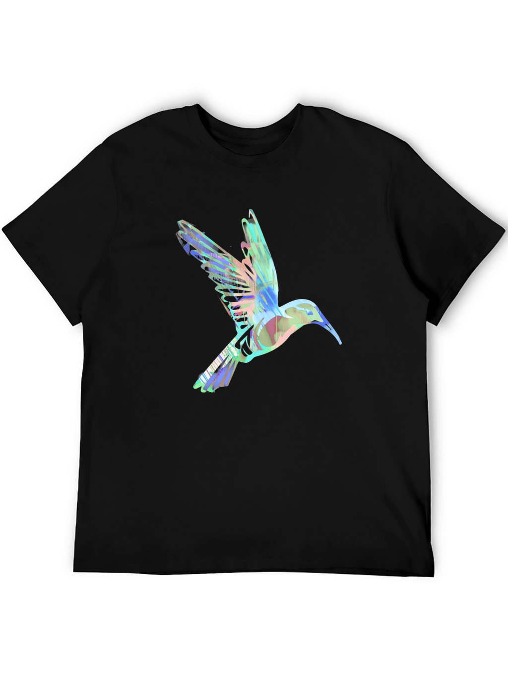 Hummingbird Graphic Tee - Artistic Black T-Shirt