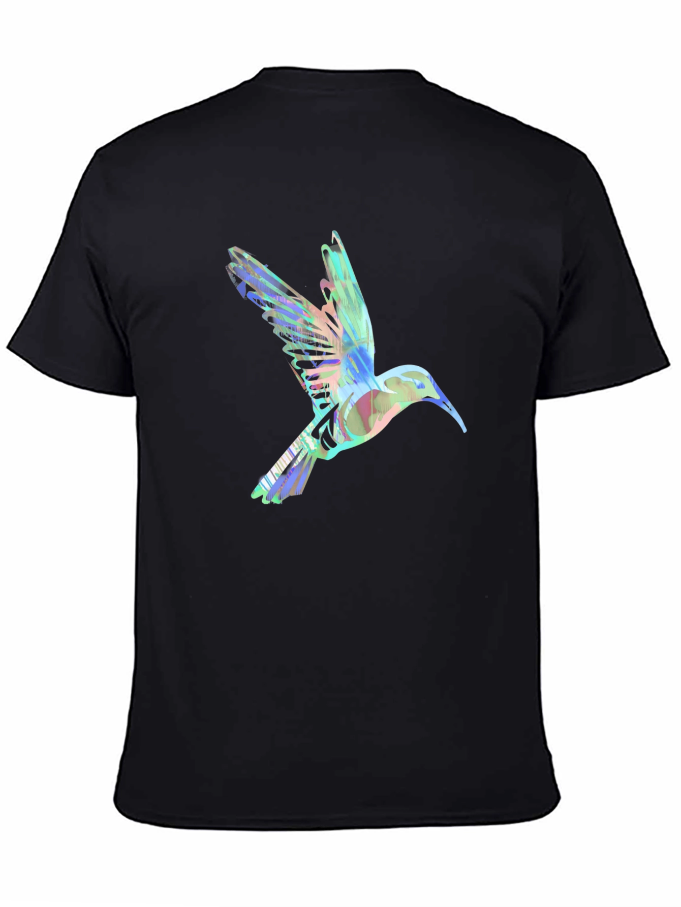 Hummingbird Graphic Tee - Artistic Black T-Shirt