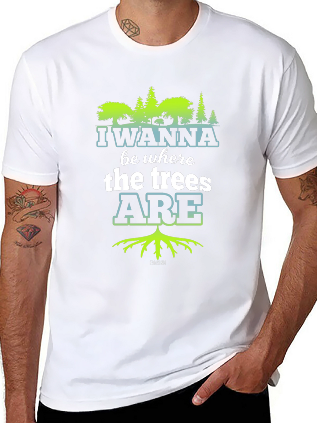 I Wanna Be Where the Trees Are Black Tee