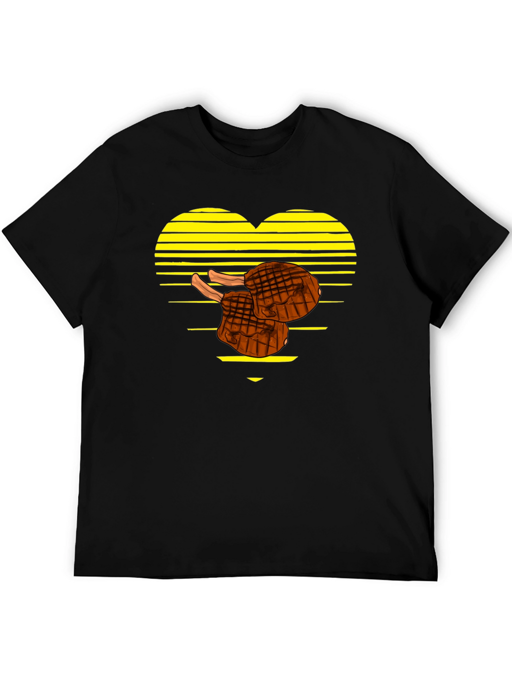 Steak Lover Heart T-Shirt - BBQ Grill Master Tee