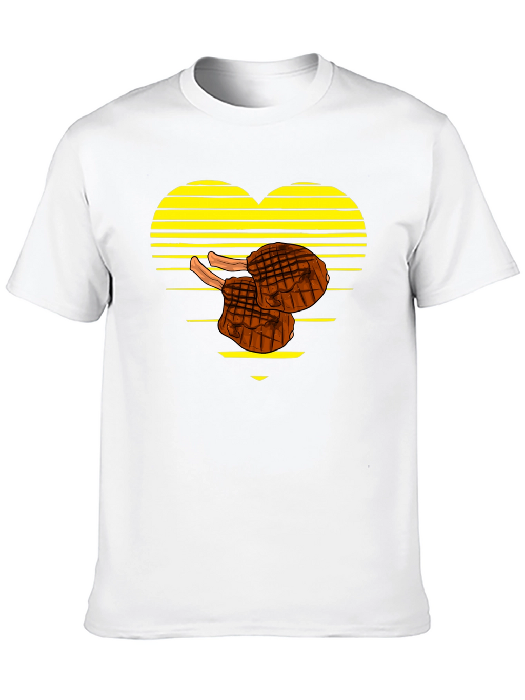 Steak Lover Heart T-Shirt - BBQ Grill Master Tee