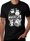 Catnip Madness Graphic Tee - Crazy Cat Design