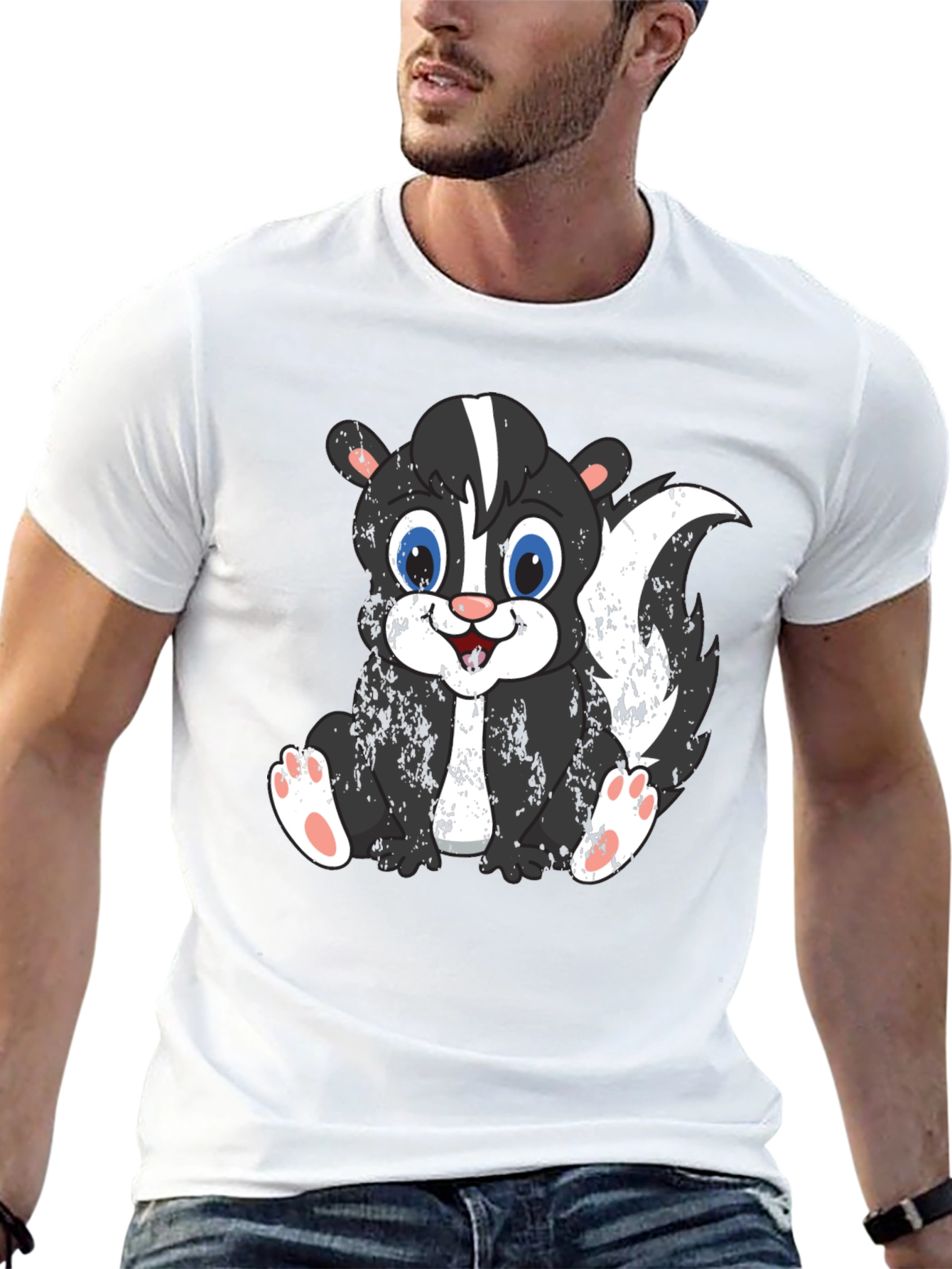 Cute Skunk Graphic Tee - Soft Cotton Blend