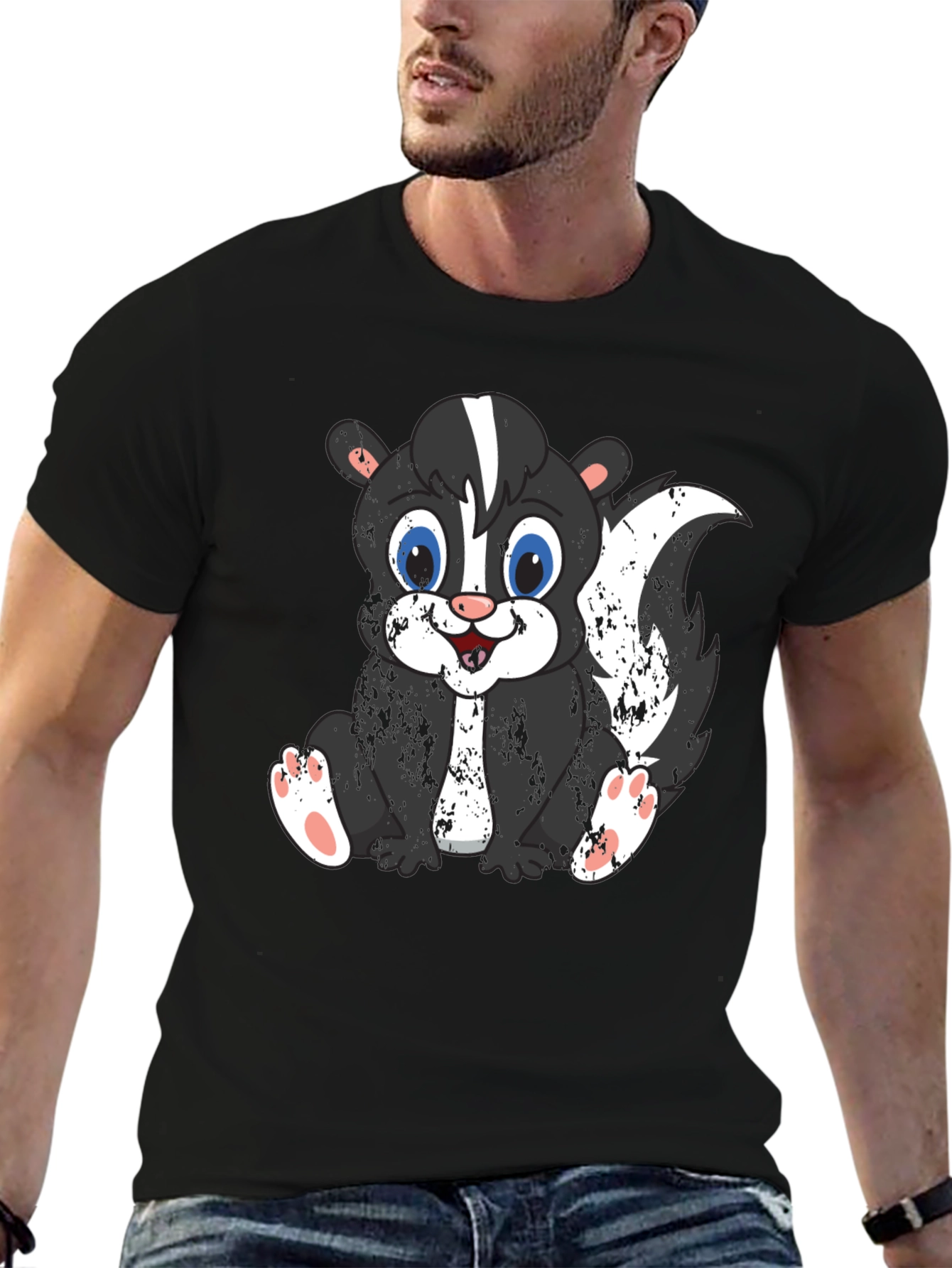 Cute Skunk Graphic Tee - Soft Cotton Blend