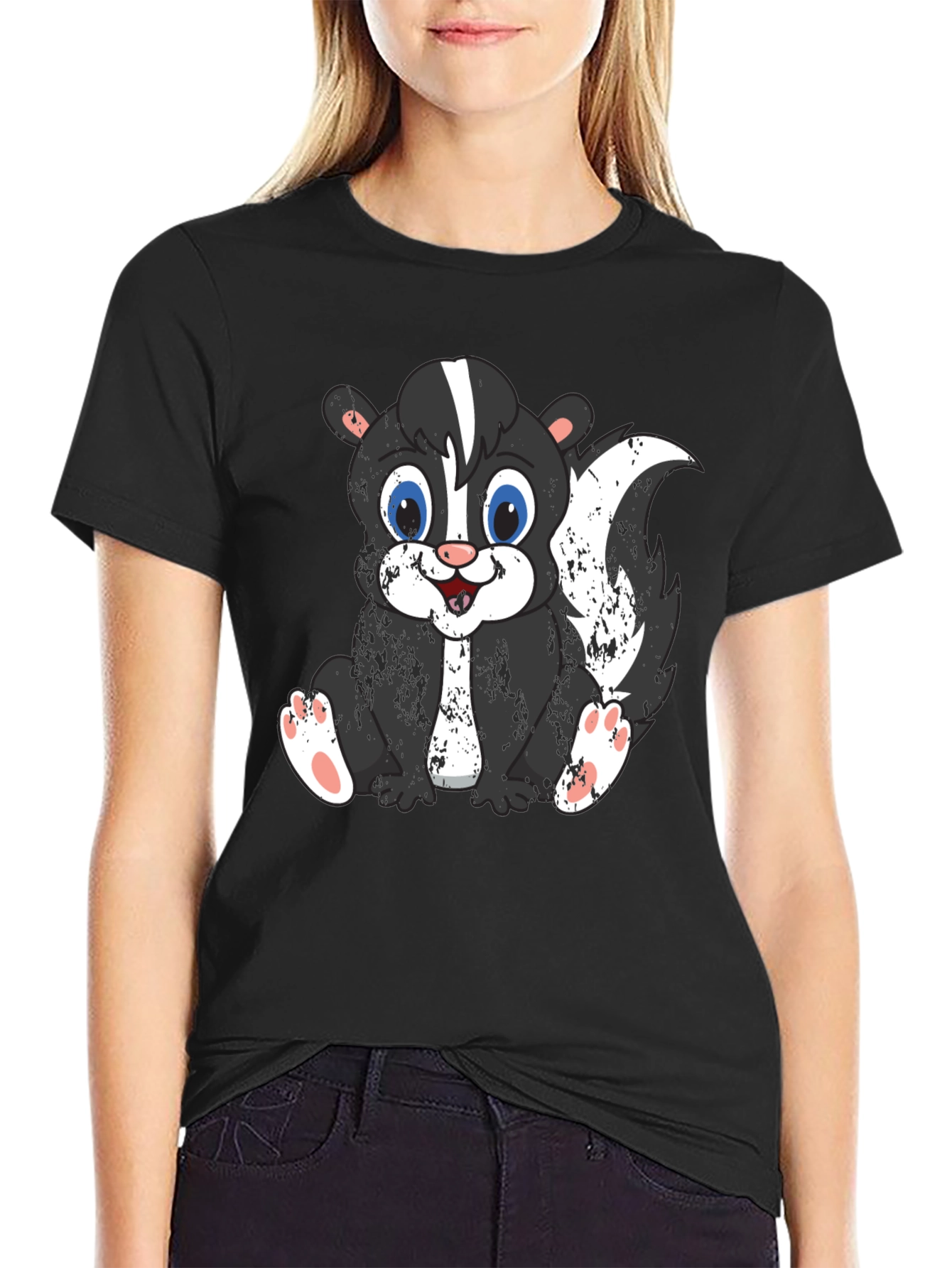 Cute Skunk Graphic Tee - Soft Cotton Blend