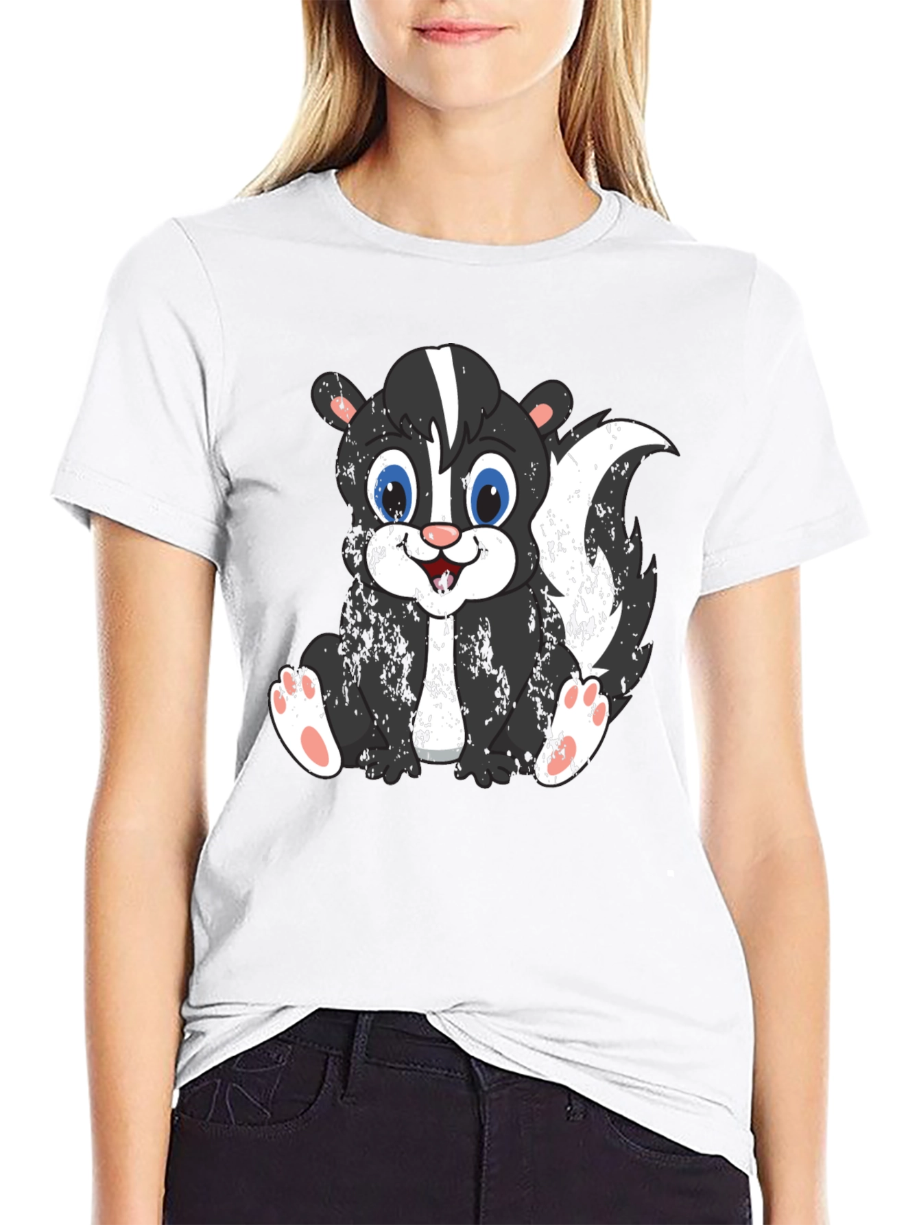 Cute Skunk Graphic Tee - Soft Cotton Blend