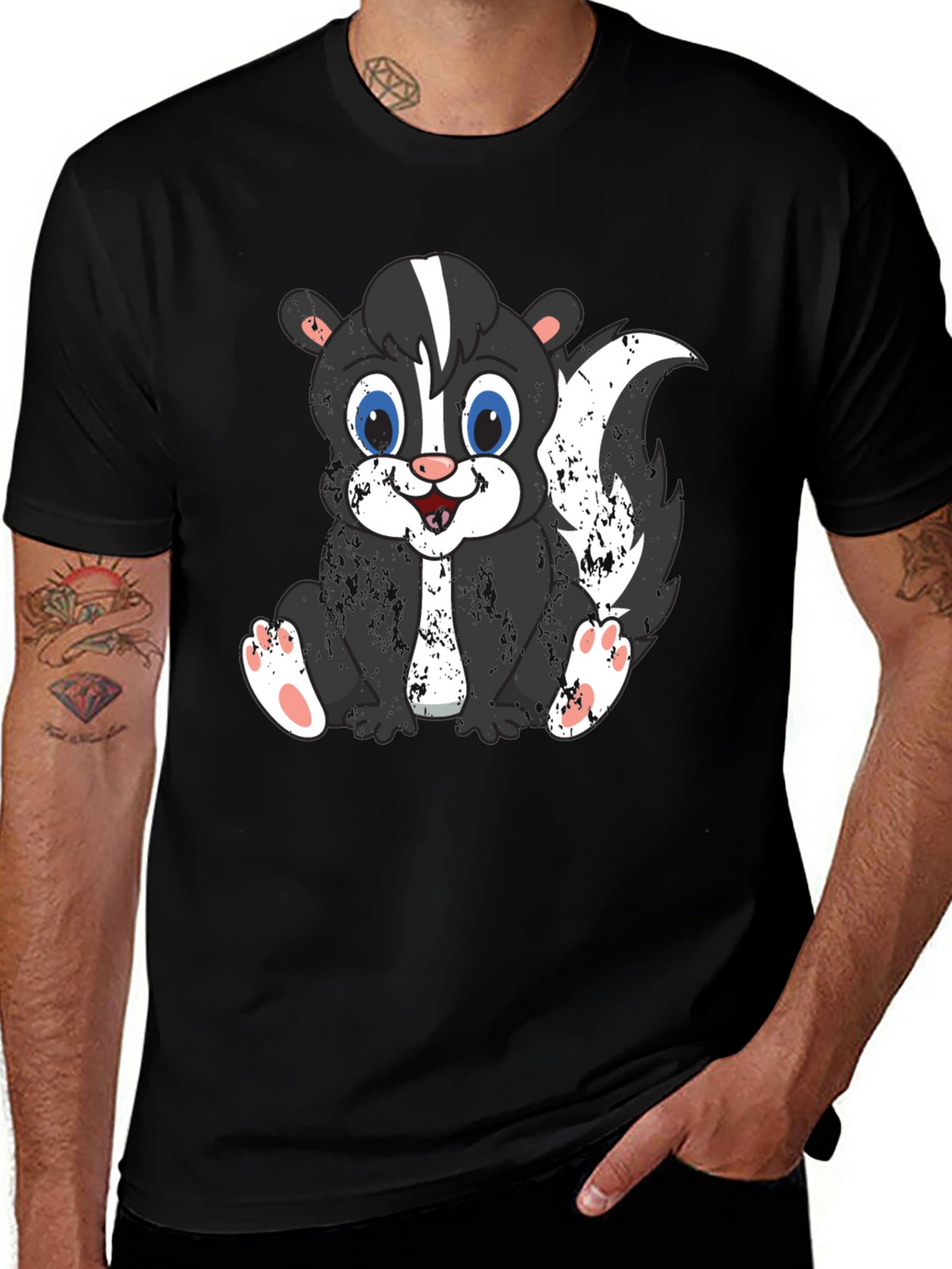 Cute Skunk Graphic Tee - Soft Cotton Blend